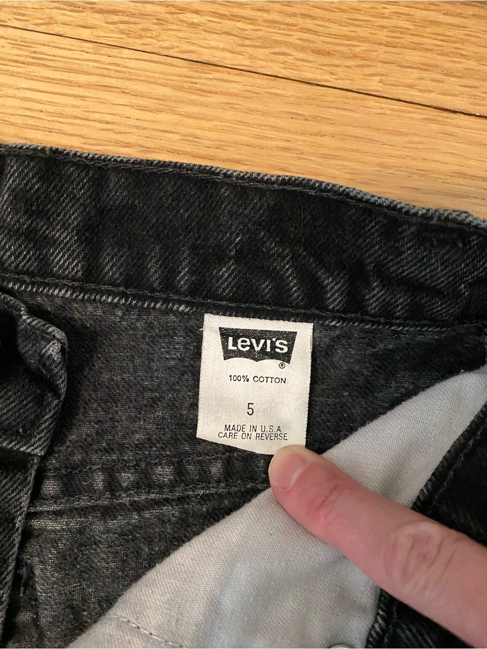 Vintage 90s Levis 512 Black Washed Denim Jeans USA Made 23”x27” - Picture 9 of 15
